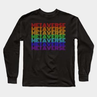 Metaverse NFT Retro Defi Aesthetic Crypto Long Sleeve T-Shirt